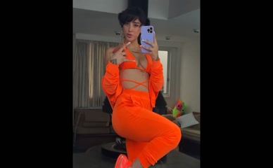 BELENEGRI in Belenegri Stunning Instagram Photos Wearing A Sexy Orange Bikini