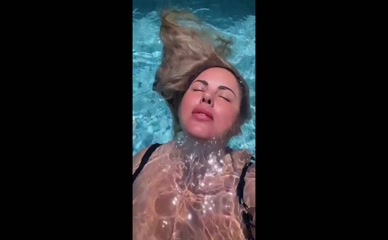 ANNA SEMENOVICH in Anna Semenovich Showing Her Big Sexy Breasts While Swimming