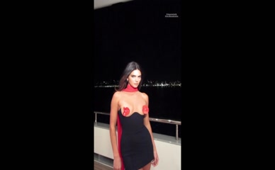 KENDALL JENNER in Kendall Jenner Sexy Black Dress