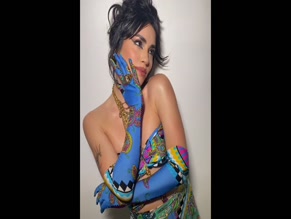 LALI ESPOSITO NUDE/SEXY SCENE IN LALI ESPOSITO STUNNING COLORFUL DRESS PHOTOSHOOT FOR HER INSTAGRAM ACCOUNT