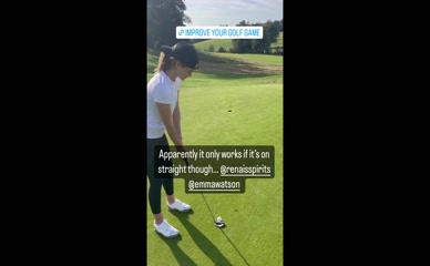 EMMA WATSON in Emma Watson Playing Golf And Working On Her Swing