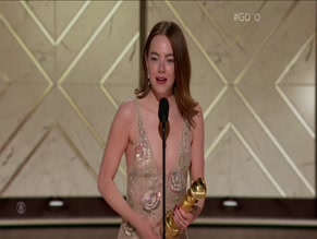 EMMA STONE NUDE/SEXY SCENE IN THE GOLDEN GLOBE AWARDS