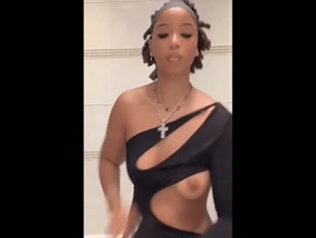 CHLOE BAILEY NUDE/SEXY SCENE IN CHLOE BAILEY SEXY AND NUDE PHOTOS AND VIDEO FLASHES HER ALLURING BOOBS IN A BATHROOM