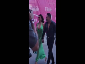 HOLLY SONDERS in HOLLY SONDERS SEXY FLASHES HER BIG BOOBS IN A GORGEOUS GREEN DRESS2021