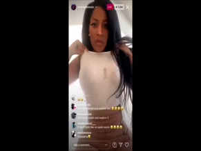 K. MICHELLE NUDE/SEXY SCENE IN K. MICHELLE SEXY AND NUDE PHOTO AND VIDEO SLIPS HER HOT BOOBS WHILE LIVE ON SOCIAL MEDIA