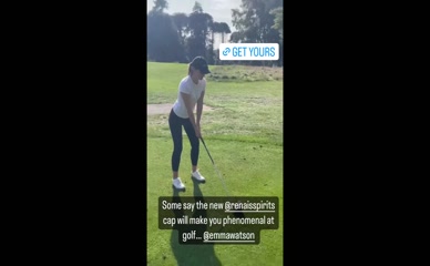 EMMA WATSON in Emma Watson Playing Golf And Working On Her Swing