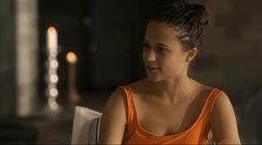 Alicia Vikander Sexy in Hotel