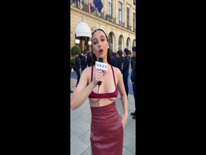 EMMA CHAMBERLAIN in EMMA CHAMBERLAIN STUNS WITH SEXY LOOK AT PARIS FASHION WEEK EVENT2021