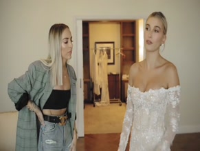 HAILEY BALDWIN in HAILEY BALDWIN WEDDING DRESS FITTING ON VOGUE2019